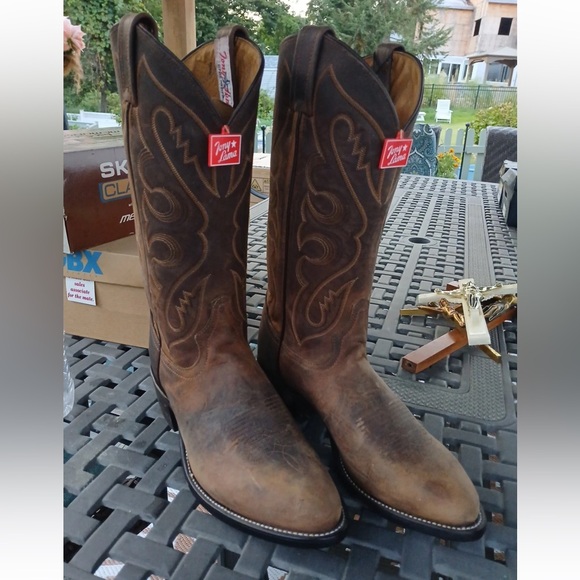 Vintage NOS Tony Lama Men's  8 D Western Cowboy Boots - Picture 1 of 6